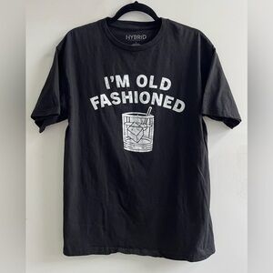 Hybrid Apparel Black 'I'm Old Fashioned' Tee Size:L